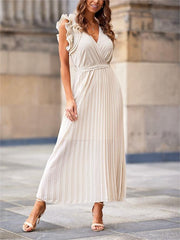 Women's Pleated Maxi Dress