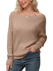 Women's Christmas Off Shoulder Knitted Pullover