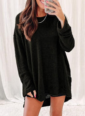 Women's Oversized Waffle Knit Top