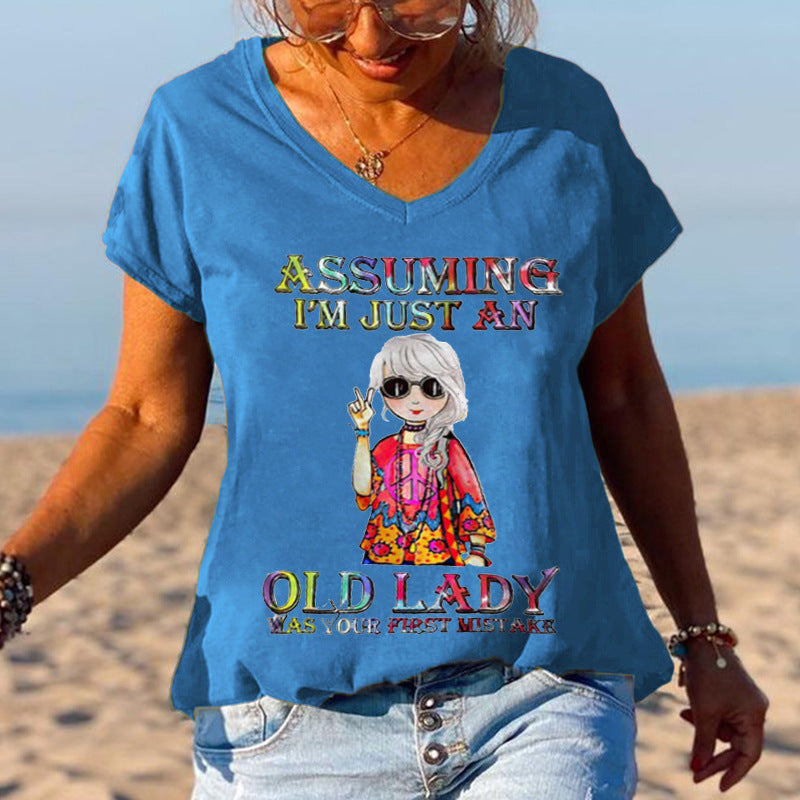 Summer New Girls English Print T-shirt