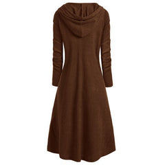 Hooded High Low Drop Shoulder Longline Sweater