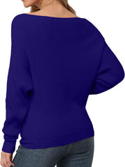 Women's Christmas Off Shoulder Knitted Pullover