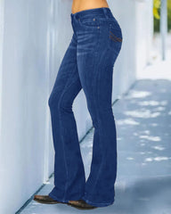Vintage Mid Waist Flare Jeans