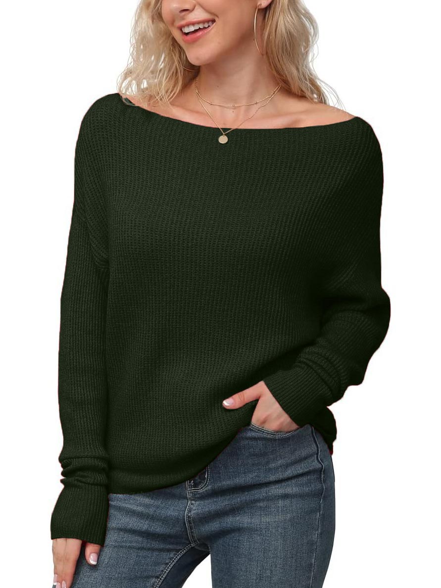 Women's Christmas Off Shoulder Knitted Pullover
