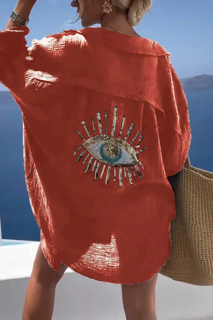 Women's Casual Sequin Beaded Shirts