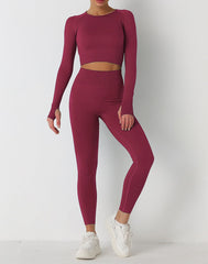 Yoga Workout Bundle Top+Legging Set