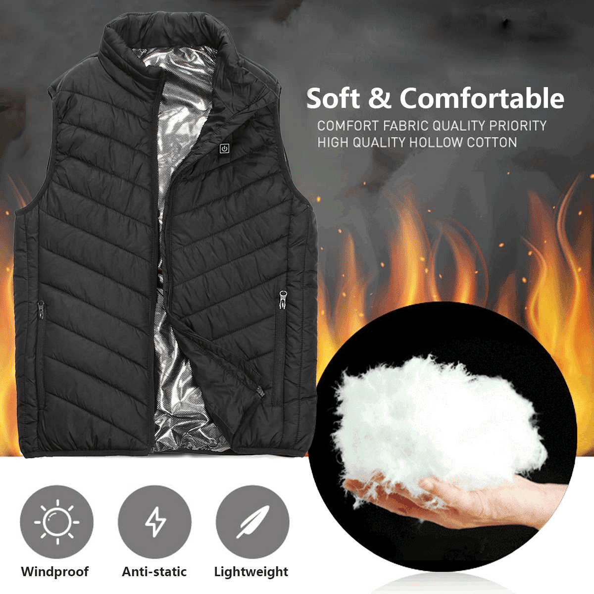 Unisex Warming Heated Vest