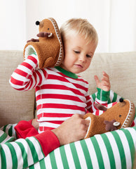 Red & Green Stripe Family Pajamas 2-piece Set