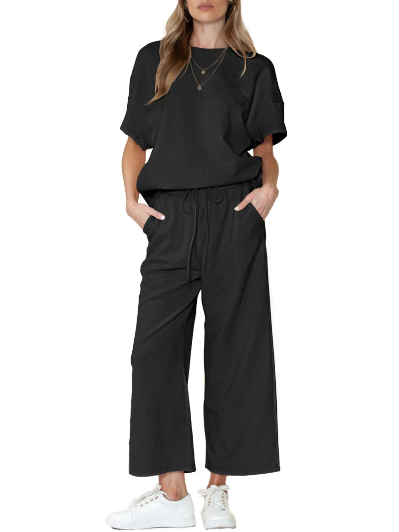 Women's Textured Luxury Lounge Set