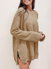 Women's Oversized Waffle Knit Top