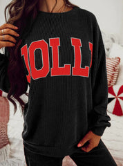 Women's Christmas Jolly Ribbed Lounge Set
