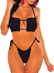 Sexy Bandeau High Waisted String Bikini