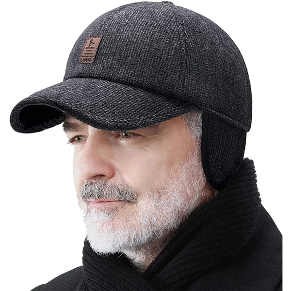 Men's Winter Baseball Cap - With Ear Muffs