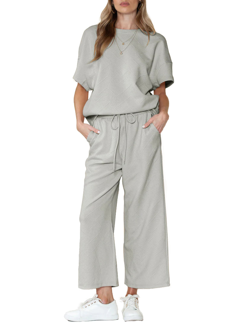 Women's Textured Luxury Lounge Set
