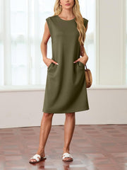Women's Casual Loose Split Wrinkle-Free T-shirt Dress