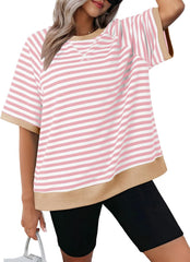 Women's Oversized Striped T Shirts
