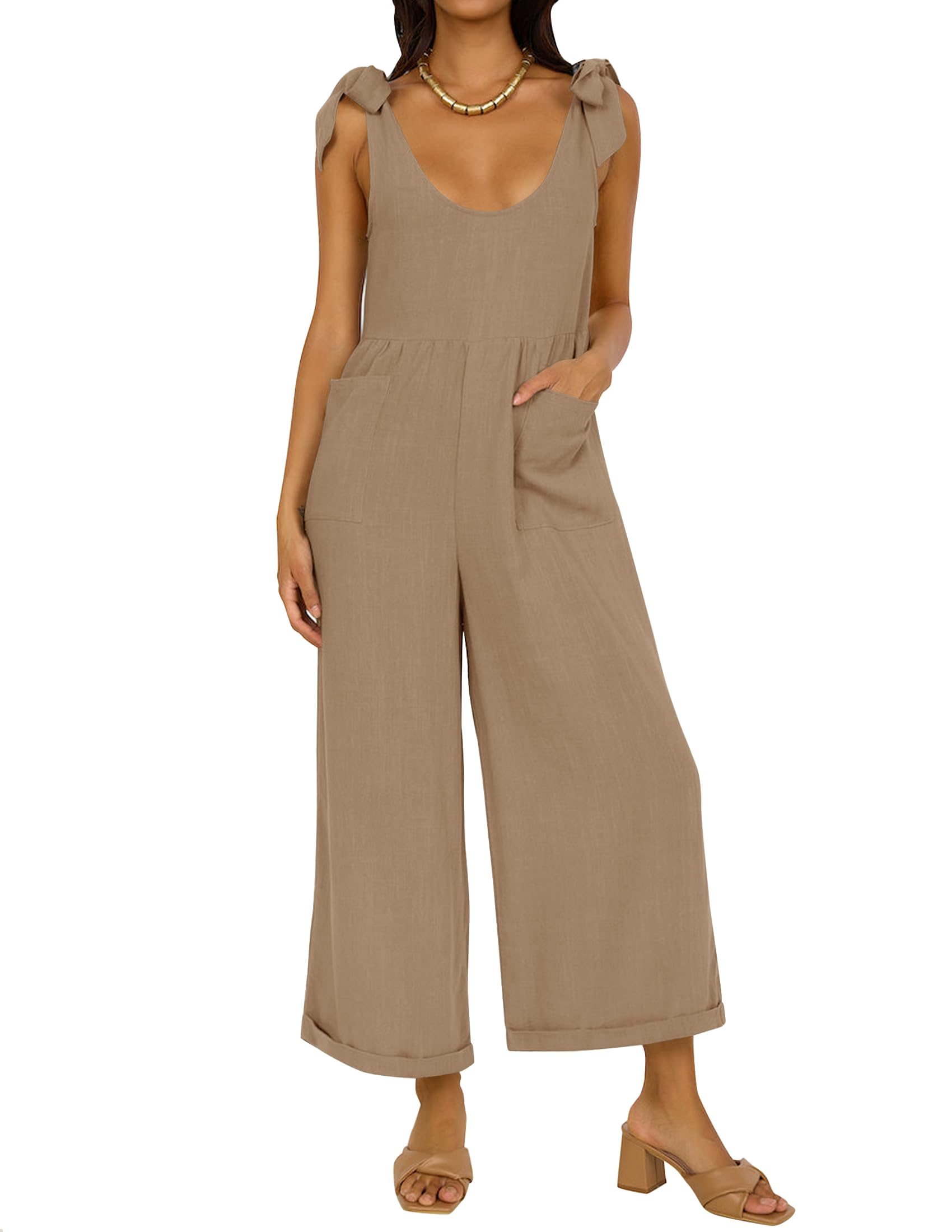 Women's Wide Leg  Jumpsuits with Pockets