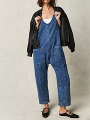 Denim Jumpsuit With Pockets
