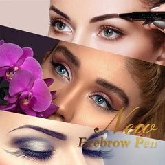 3D Waterproof Microblading Eyebrow Pen 4 Fork Tip Tattoo Pencil