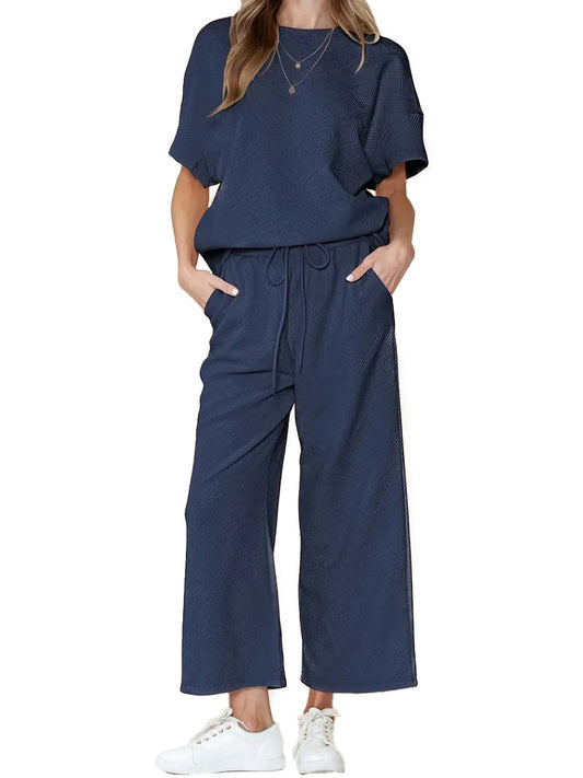 Women's Textured Luxury Lounge Set