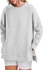 Women's Side Zipper Oversized Sweatshirt