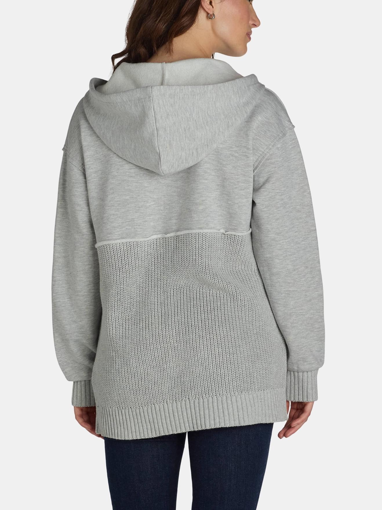 Women's Casual Mix Media Hoodie