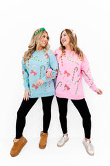 Candy Cane Sparkle Sweatshirt