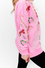 Candy Cane Sparkle Sweatshirt