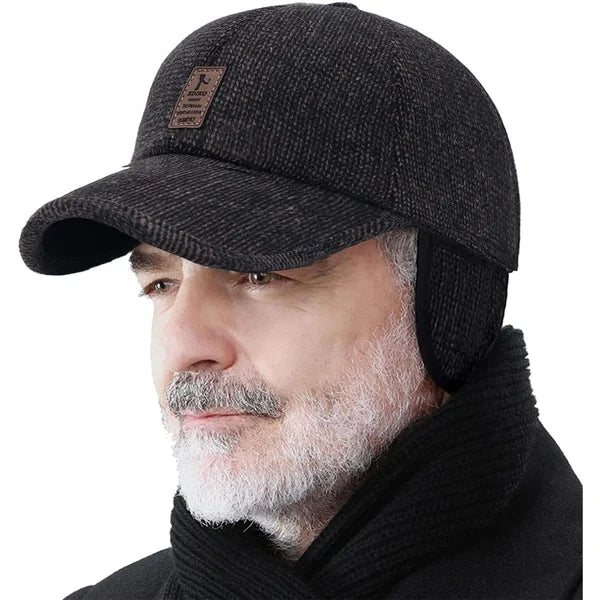 Men's Winter Baseball Cap - With Ear Muffs
