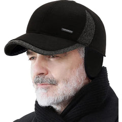 Men's Winter Baseball Cap - With Ear Muffs