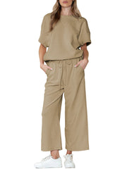 Women's Textured Luxury Lounge Set