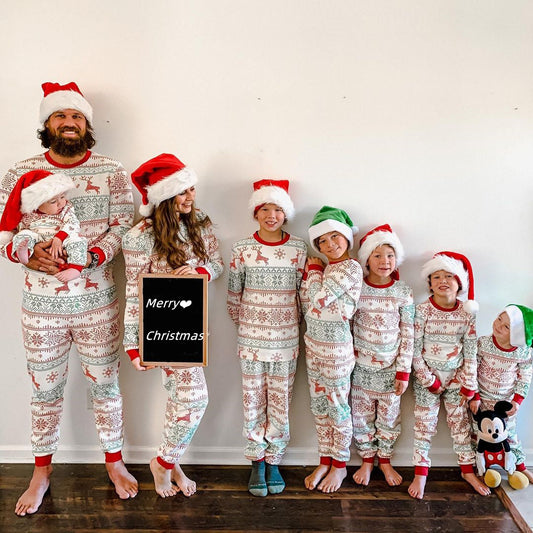 Elk Family Pajamas 2-piece Set (No Hat)
