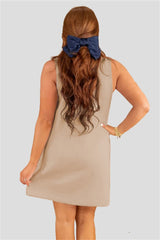 Solid Color Sleeveless Loose Dresses With Pockets