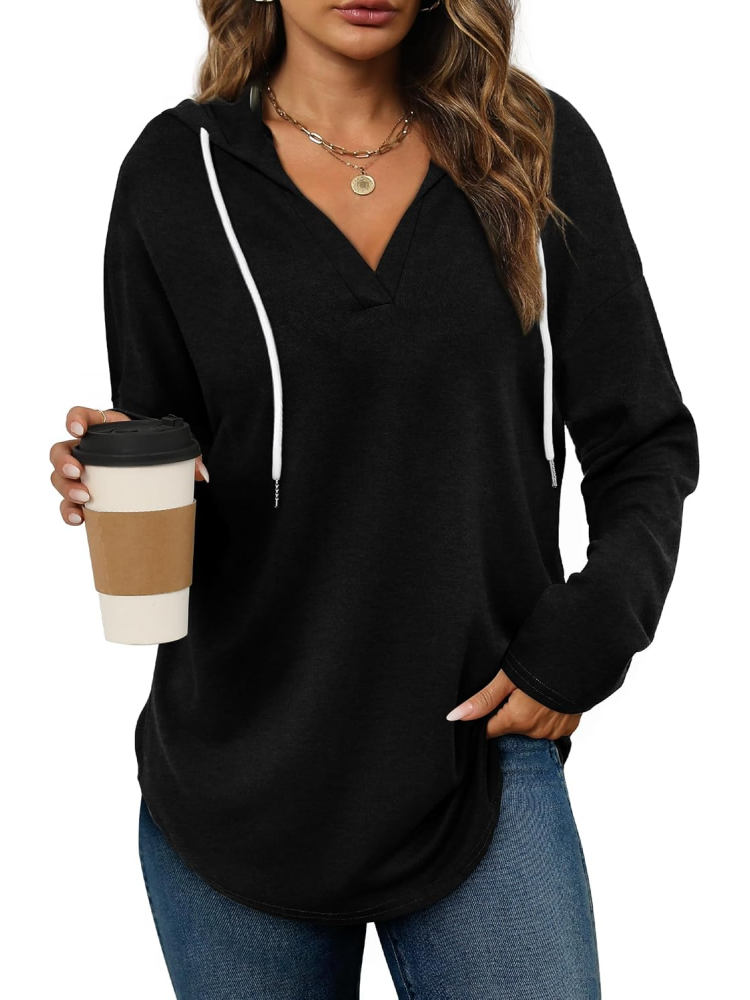 Women's Long Sleeve Plaid Oversized Hoodie