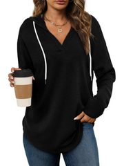 Women's Long Sleeve Plaid Oversized Hoodie