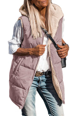 Women's Reversible Fleece Hooded Vests