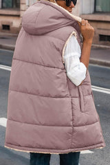 Women's Reversible Fleece Hooded Vests