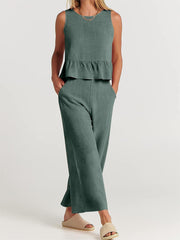 Women's Casual 2 Piece Outfit with Pockets