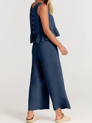 Women's Summer 2 Pieces Outfits - Lounge Set with Pockets