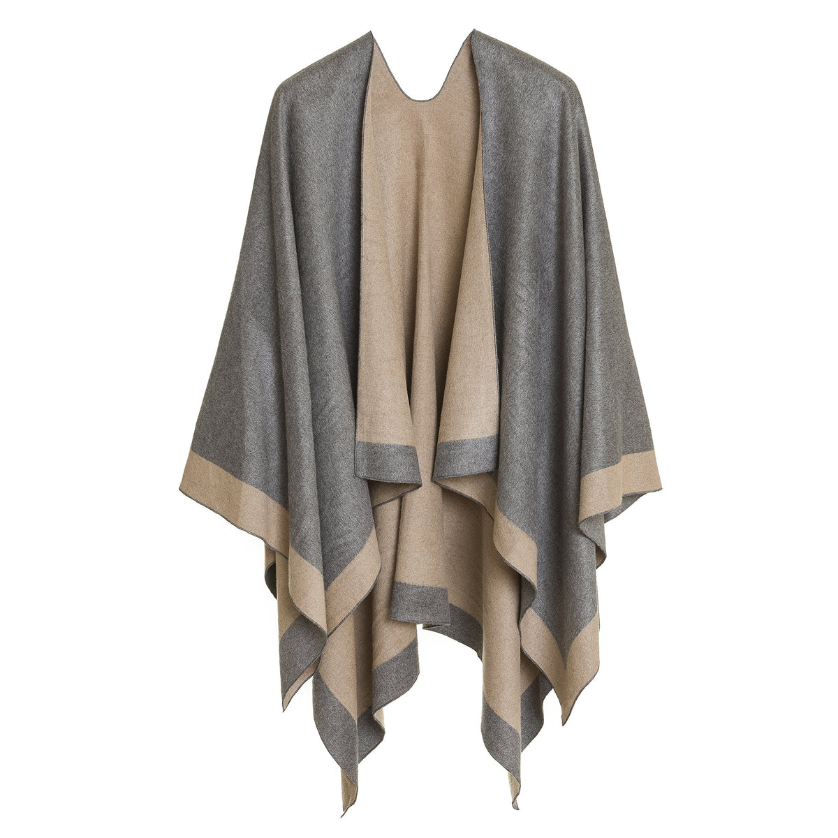 Women's Reversible Shawl Wrap Poncho