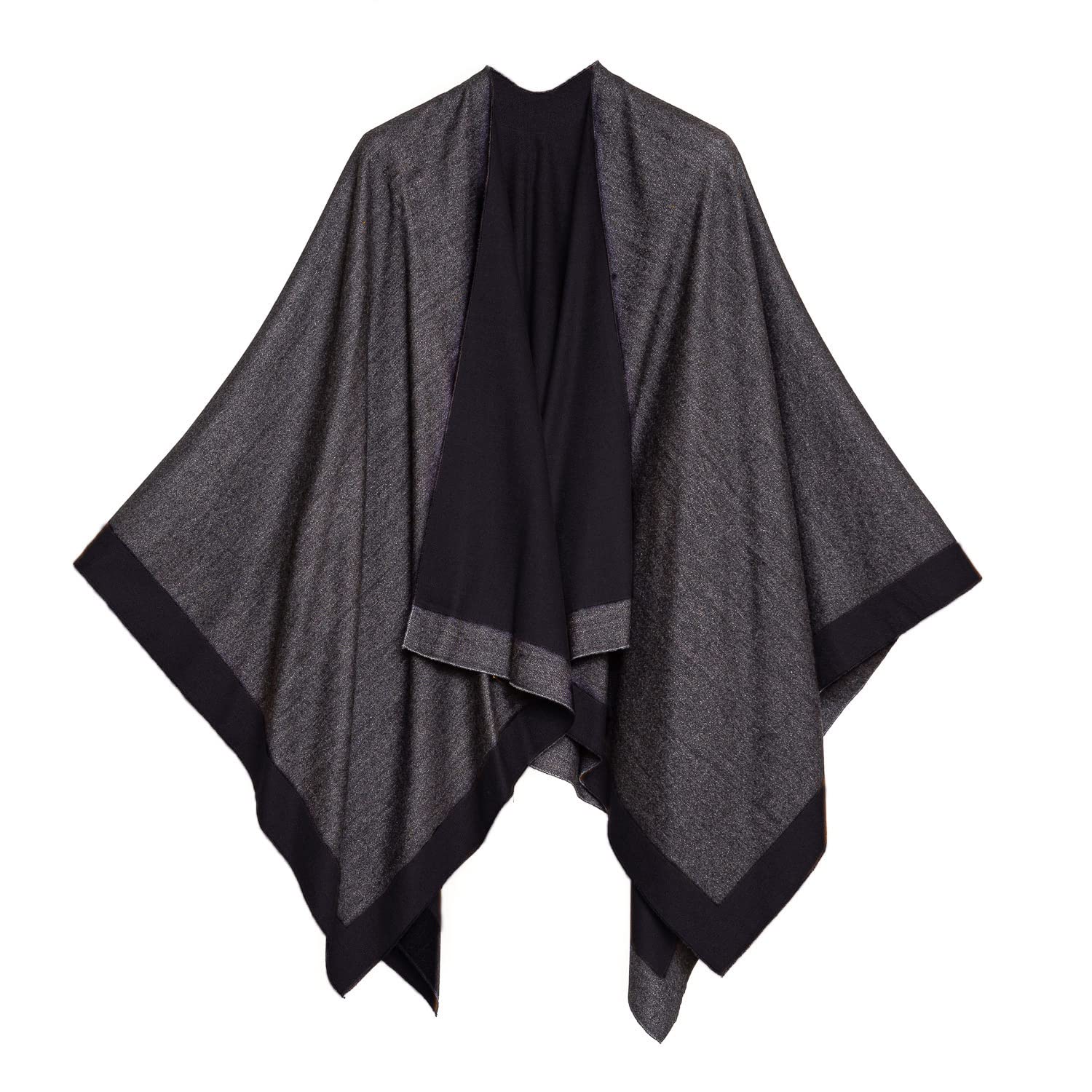 Women's Reversible Shawl Wrap Poncho