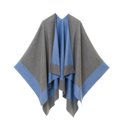 Women's Reversible Shawl Wrap Poncho