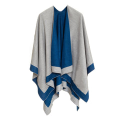 Women's Reversible Shawl Wrap Poncho