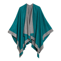 Women's Reversible Shawl Wrap Poncho
