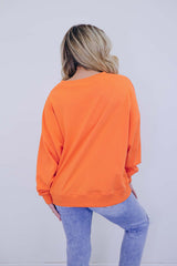 Women's Candy Corn Sequin Embellished Sweatshirt