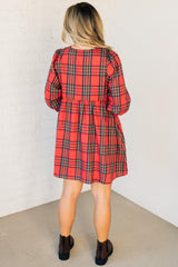 Women's Holiday Plaid Mini Dress
