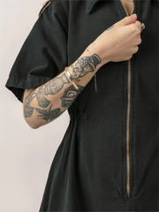 Cropped Utility Jumpsuit