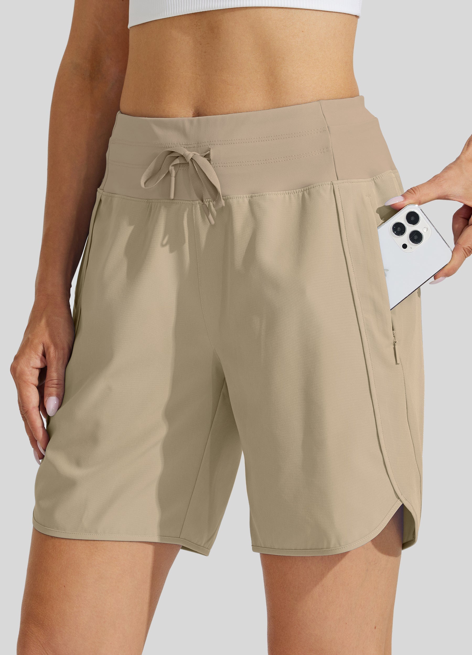 Women's 7 Inseam Athletic High Wasistband Shorts