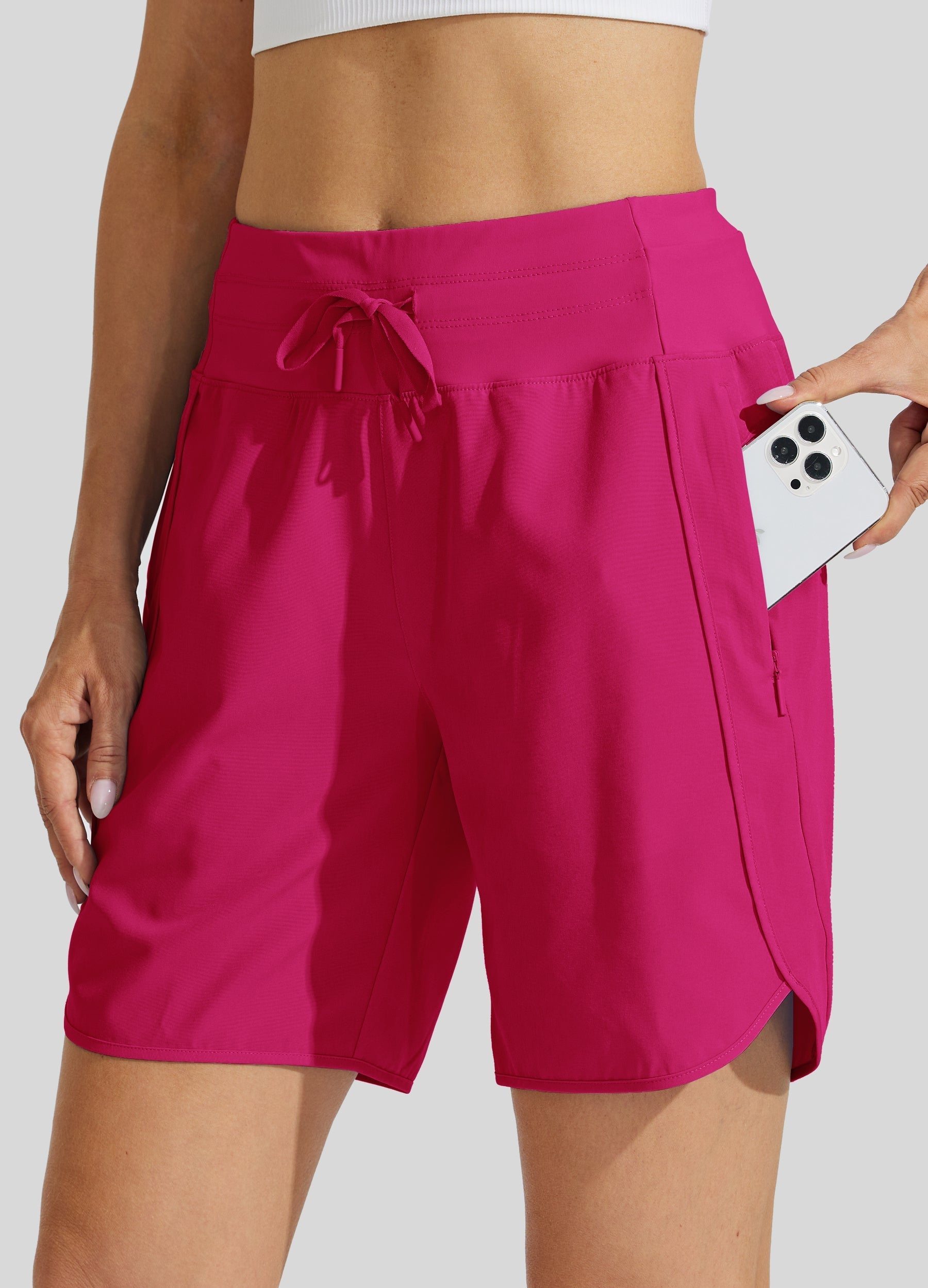 Women's 7 Inseam Athletic High Wasistband Shorts