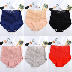 Women's High Waist Cotton Lace Panties